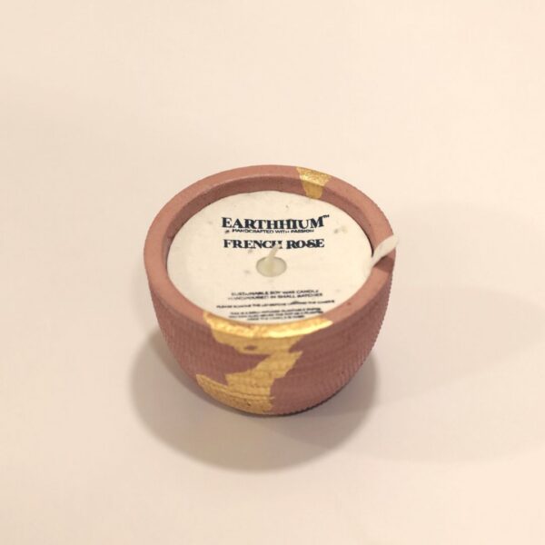 French Rose | Cement Pot Candle