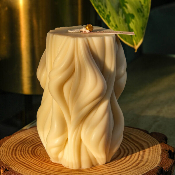 Wavy | Sculpted Pillar Candle