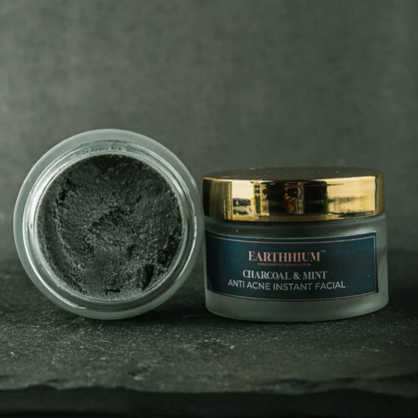 charcoal facial jar