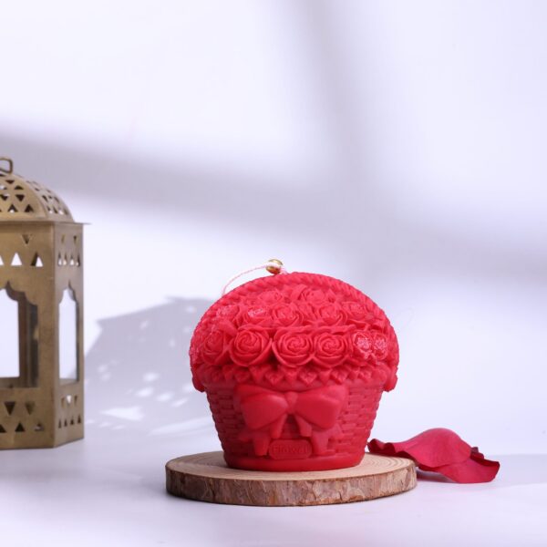 Flower basket candle